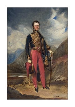 Early 19th Century British Miniature Portrait of an Officer in Uniform.
