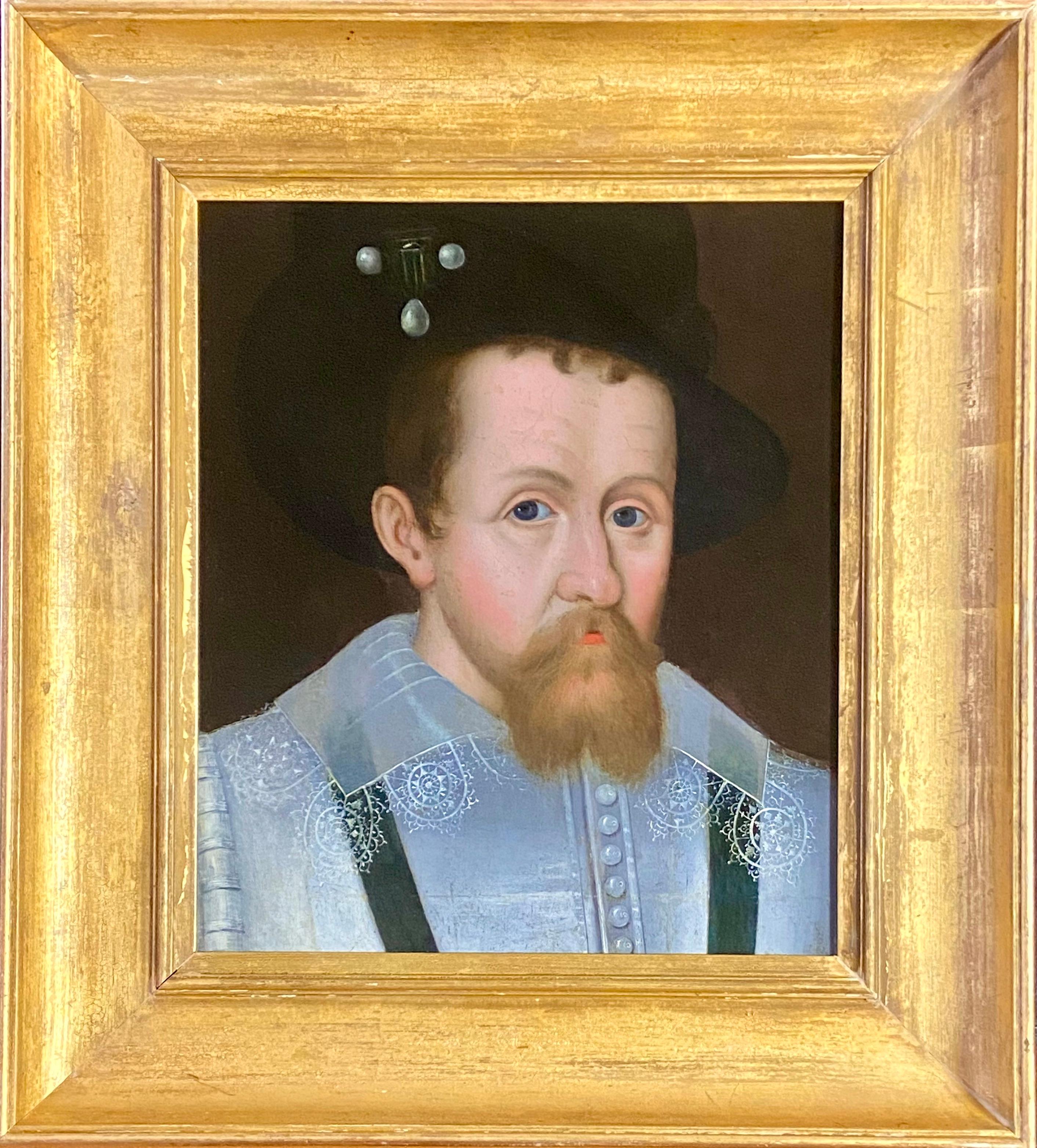 17th Century Royal Portrait of James I of  England & James VI of Scotland For Sale 1
