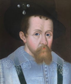 17th Century Royal Portrait of James I of  England & James VI of Scotland 