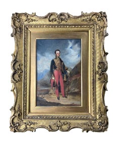 Early 19th Century British Miniature Portrait of an Officer in Uniform.