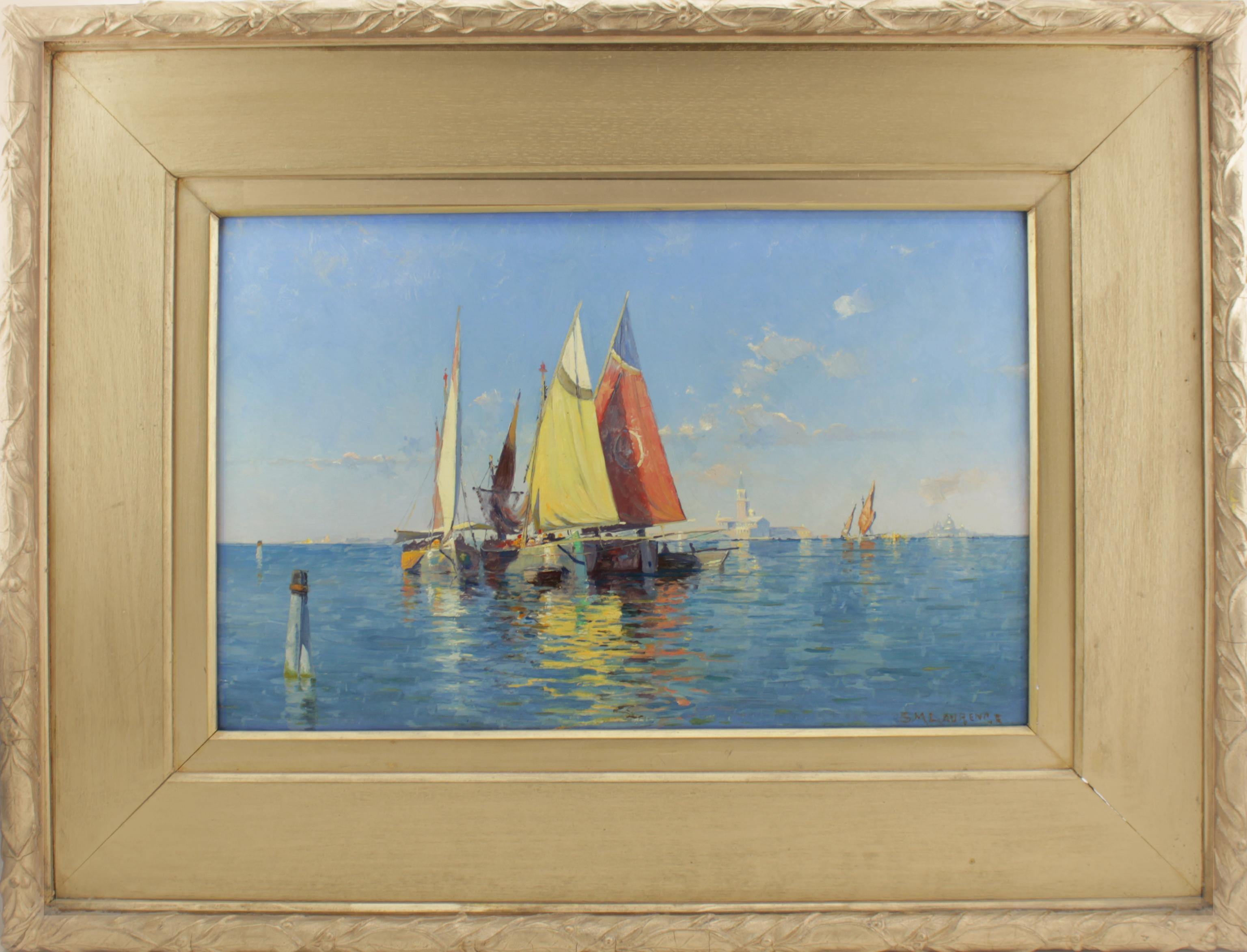 Off San Giorgio Maggiore, Venice - Painting by Sydney Mortimer Laurence