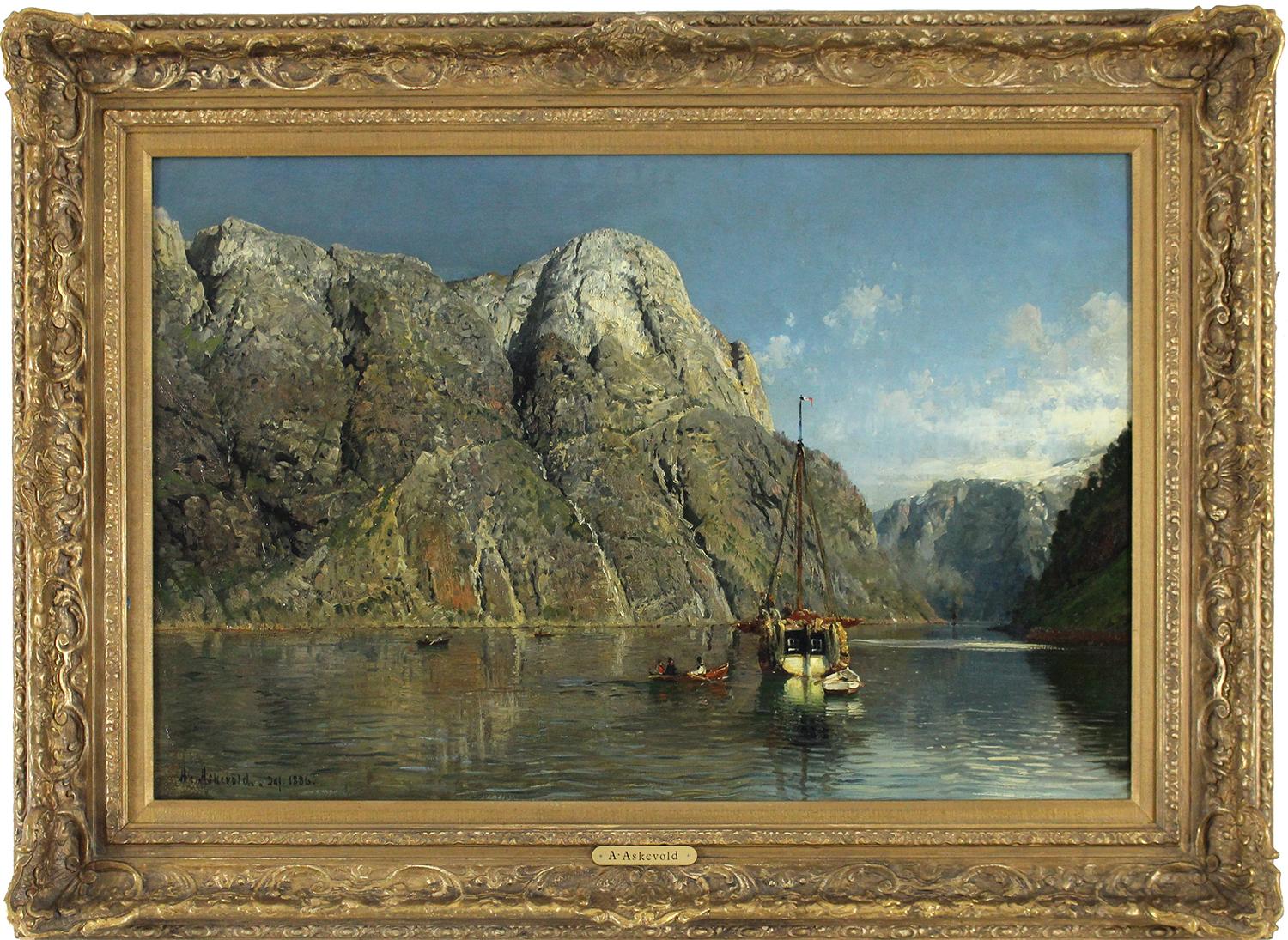 Svams-Nosc in Navo Fjord - Painting by Anders Askevold