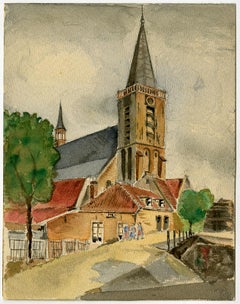 Untitled. A view of the Nederlands Hervormde Kerk.