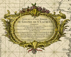 Sea chart of Gulf of Saint Laurence and Belle Isle - Engraving - 18th century