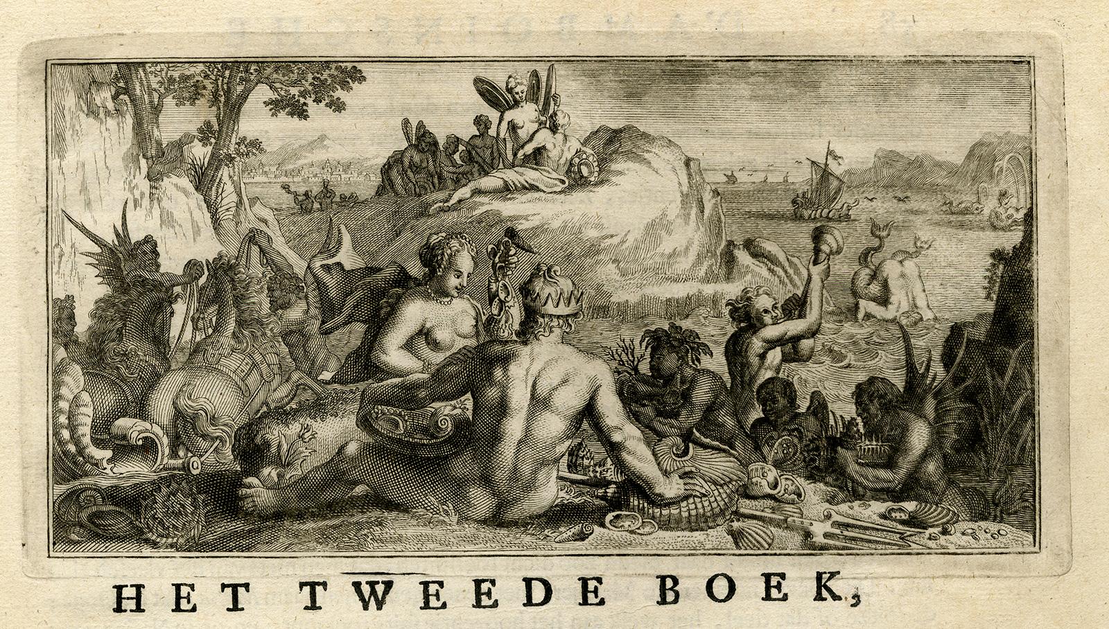 Jorg Eberhardt Rumph Animal Print - Neptune or Poseidon - Ambonian Cabinet of Curiosities - Rumphius - 18th c.