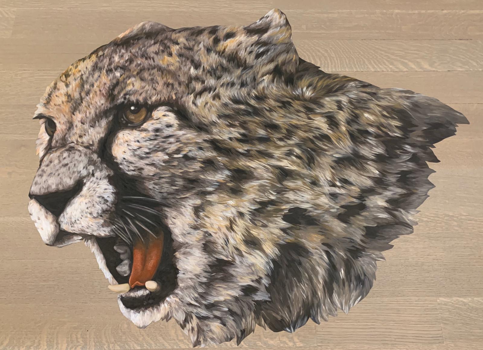Animal Painting Jazmin Giordano - Cheetah (coquelicot)