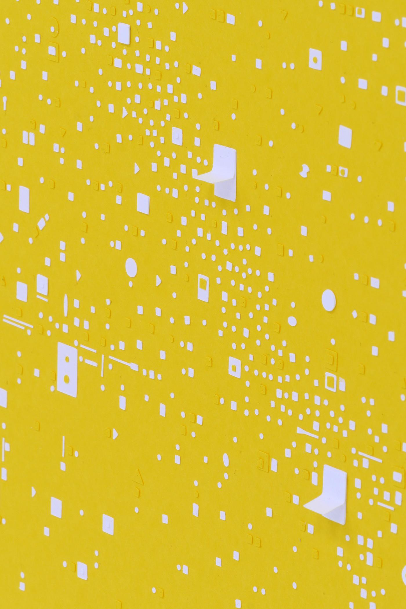 Falling Paragraph (Yellow) - Abstract Art by Marco Maggi