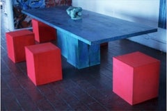 Used Blue Table