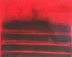 Untitled (BRIGHT RED AND BLACK ABSTRACT PAINTING)