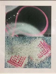 Untitled (ABSTRACT MAGENTA SWIRL STREET MARKINGS, NEW YORK CITY PHOTOGRAPHY)