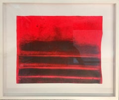Untitled (BRIGHT RED AND BLACK ABSTRACT PAINTING)