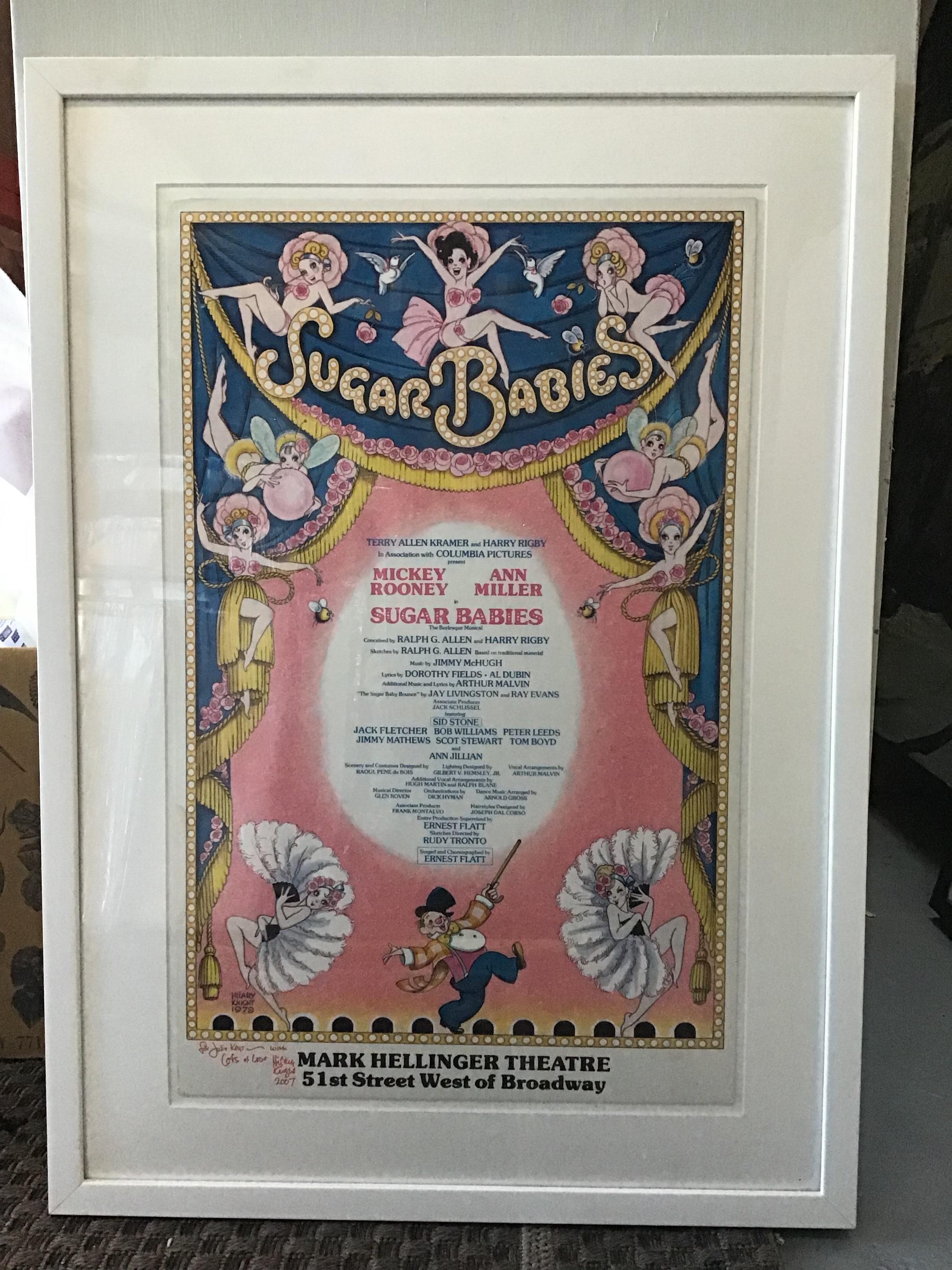 Hilary Knight Interior Print - sugar babies broadway vintage sparkle signed poster