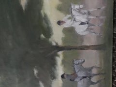 white hore under the tree