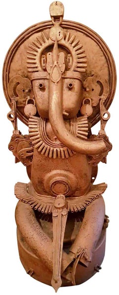 Bronze-Skulptur, Messing, Metall, Eisen, gefundene Objekte des indischen Künstlers „In stock“