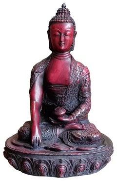 Bouddha Goutam, sculpture, artefacts, résine d'un artiste contemporain, en stock