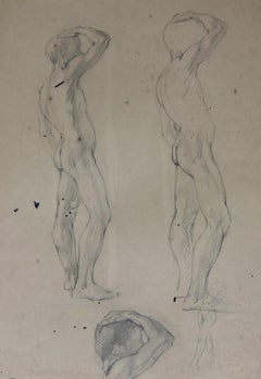 Royal Academy Serie-6, Bleistift auf Papier, Moderner Künstler Atul Bose, „Auf Lager“