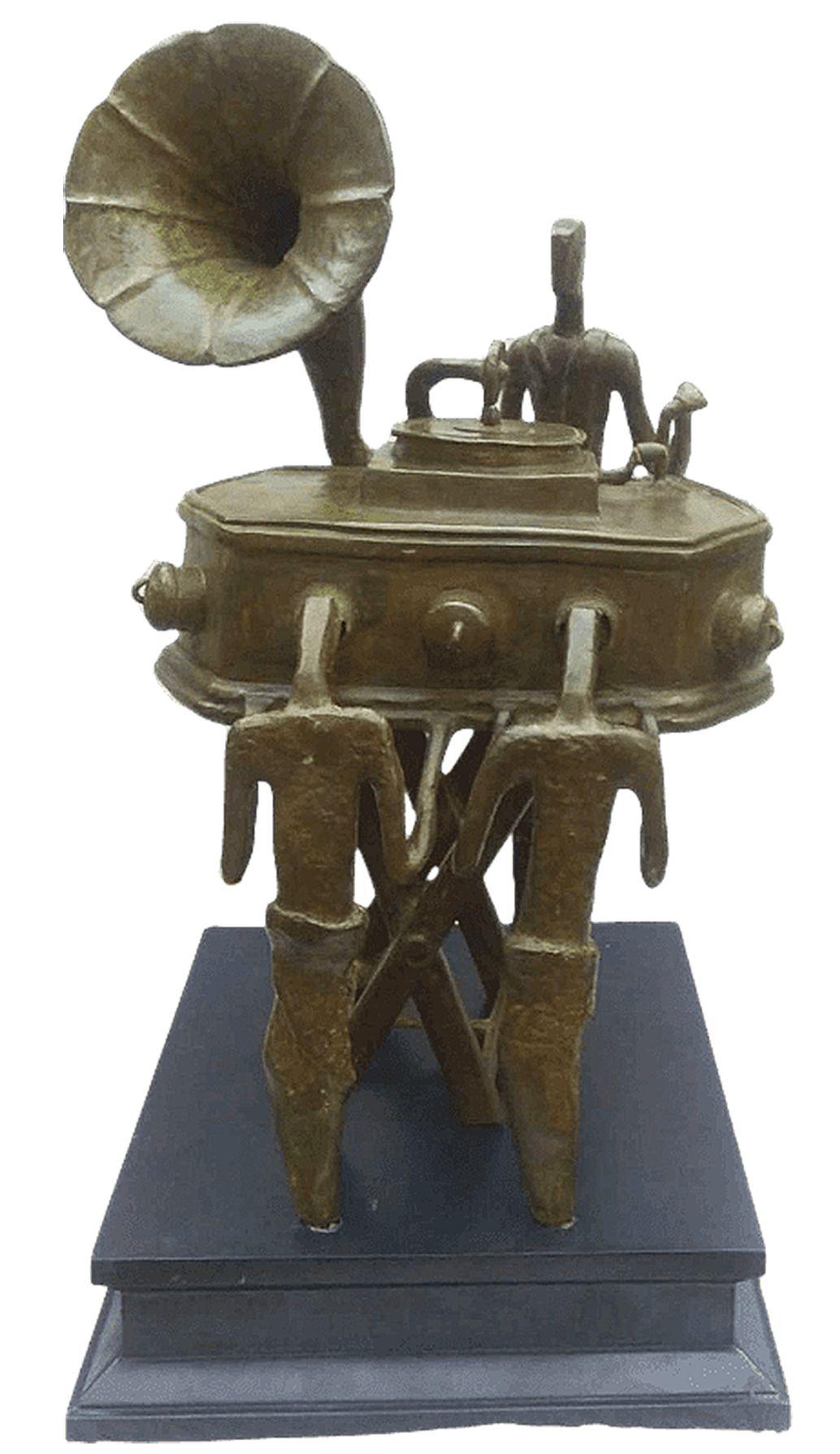Bioscope, Bronze Sculpture, Figurative by Contemporary Artist “In Stock”