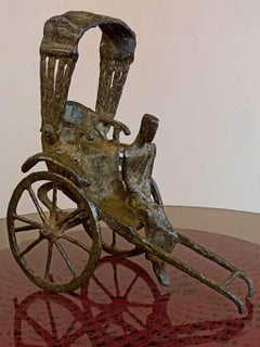 Awaited, Sculpture en bronze d'un artiste indien contemporain En stock