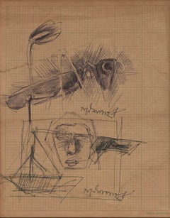 Untitled, Pen on Paper, Black color by Modern Indian Artist "In Stock"