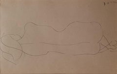 Sin título, figurativo, tinta sobre papel por el artista Somnath Hore "En Stock"