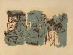 Sin título, Litografía sobre papel, Figurativo por el artista Somnath Hore "En Stock"