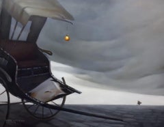 Rickshaw, Figurative, Oil on Canvas, by Indian Artist Wasim Kapoor "In Stock"