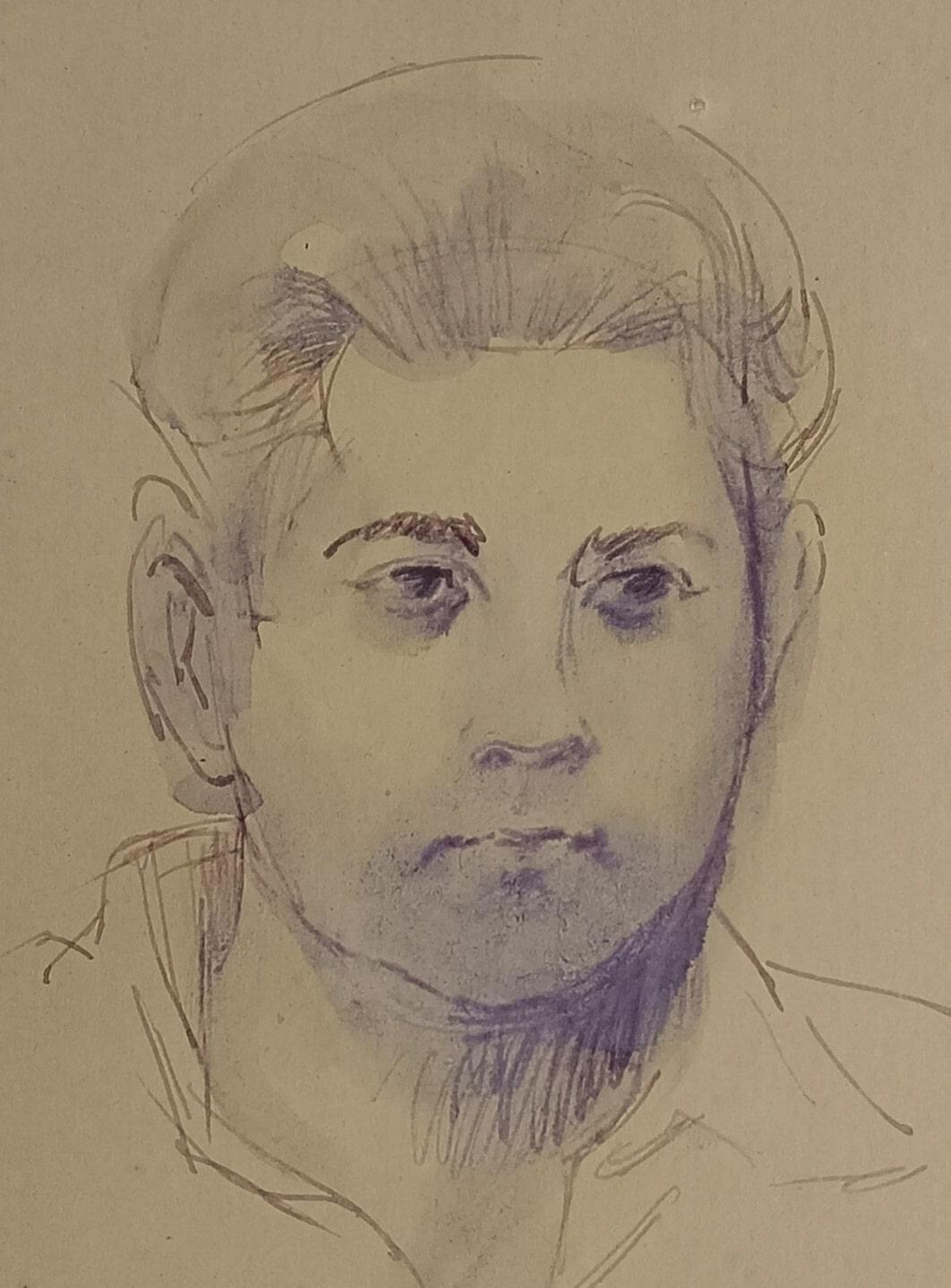 Sans titre, plume, encre, papier aquarelle, Artistique figuratif Somnath Hore 