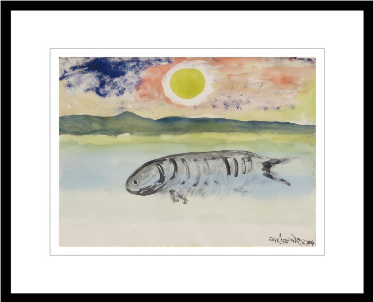 Fish Watercolor - 472 For Sale on 1stDibs | fish market drawing 