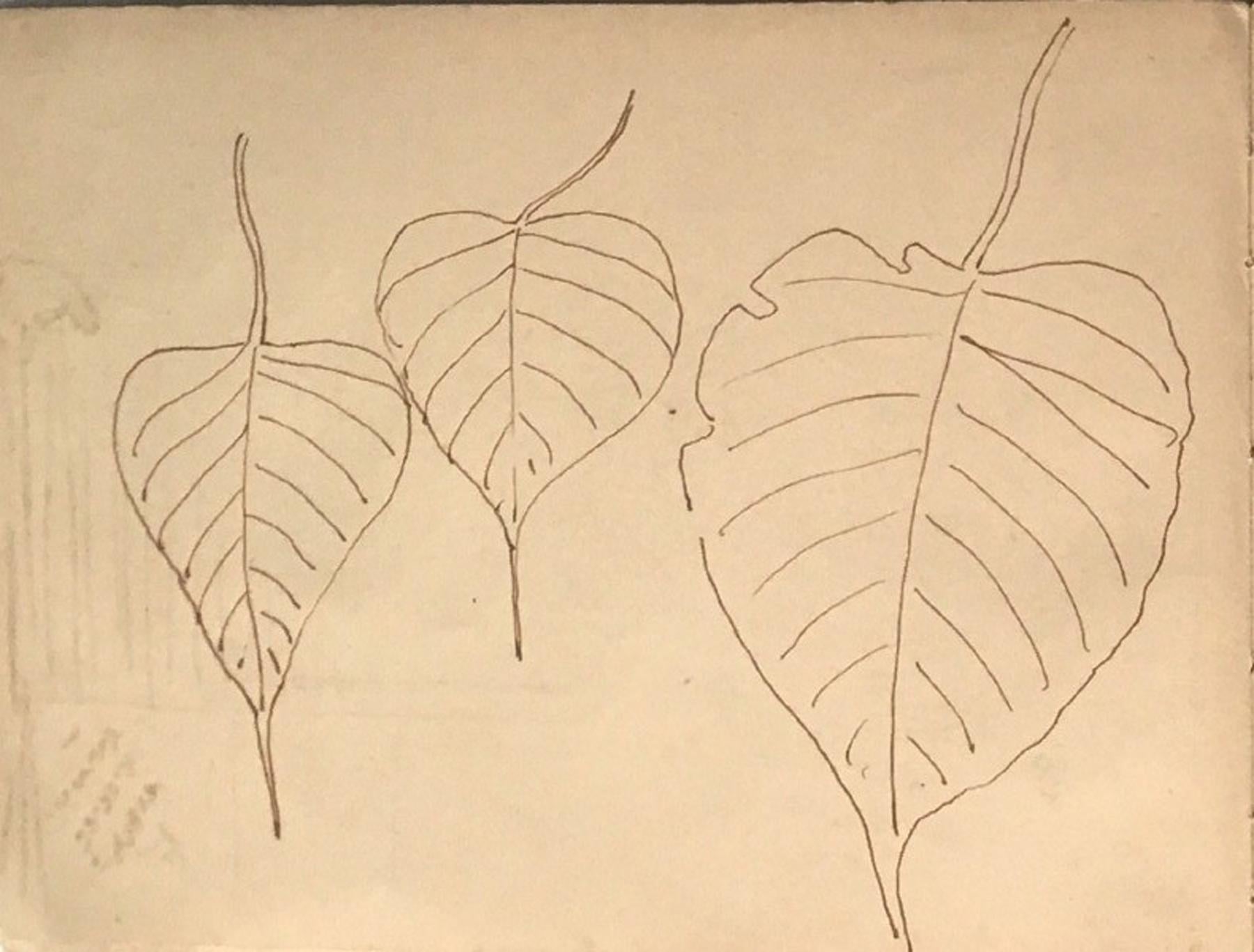 BaranasiGhat, Tinte auf Papier von Indra Dugar, inspiriert von Meisterkünstler NandalalBose im Angebot 2