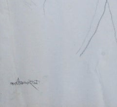 Lord Ganesha, Hindu God, Mythology, Charcoal on paper by Indian Artist"In Stock"