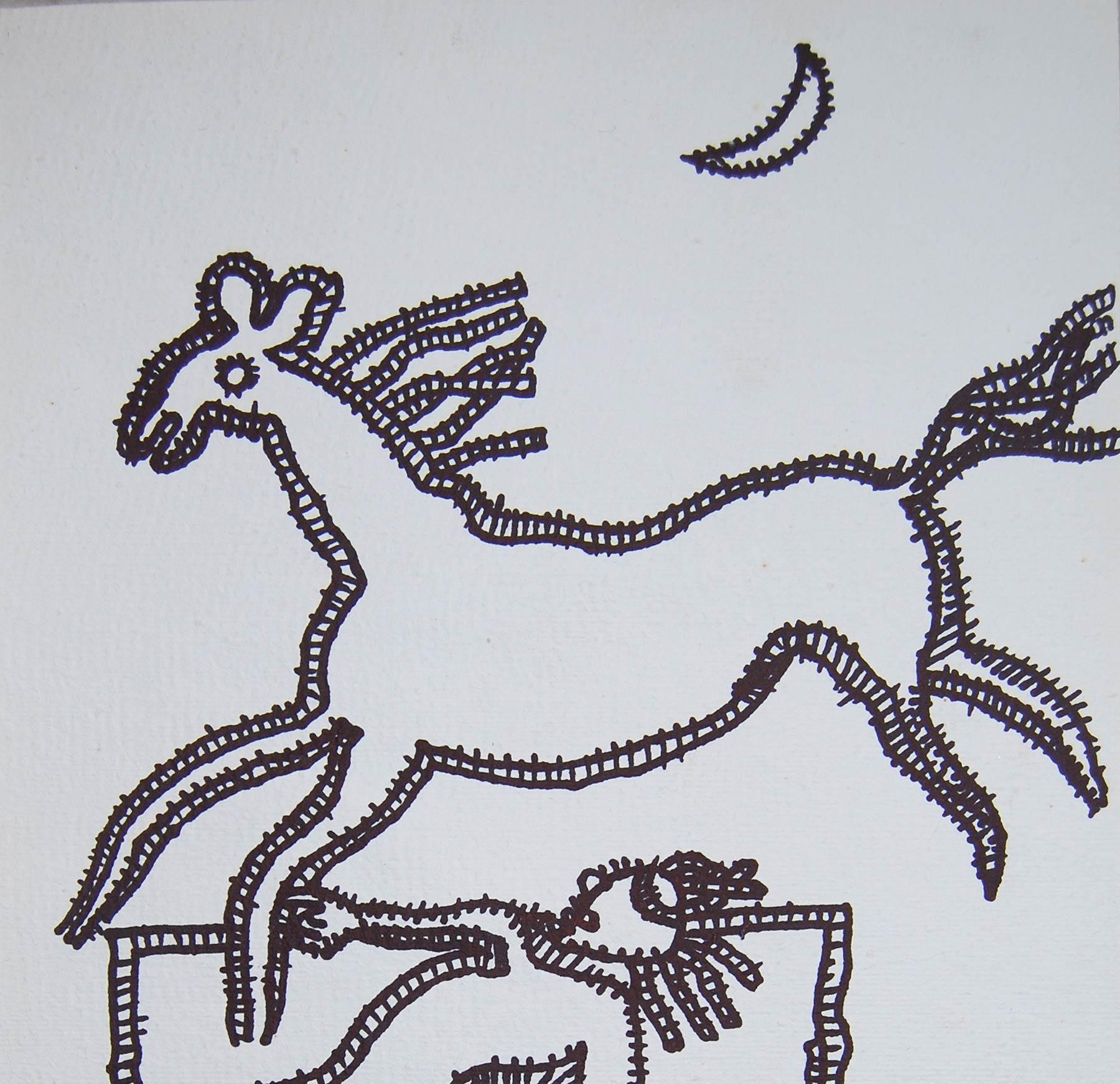 running horse drawing