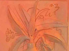 Flower Vase, Terracotta, Sculpture, Orange, Black  by Indian Artist "In Stock"