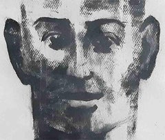 Being one with Nature I, Charcoal on Paper  Black & White painting  "In Stock