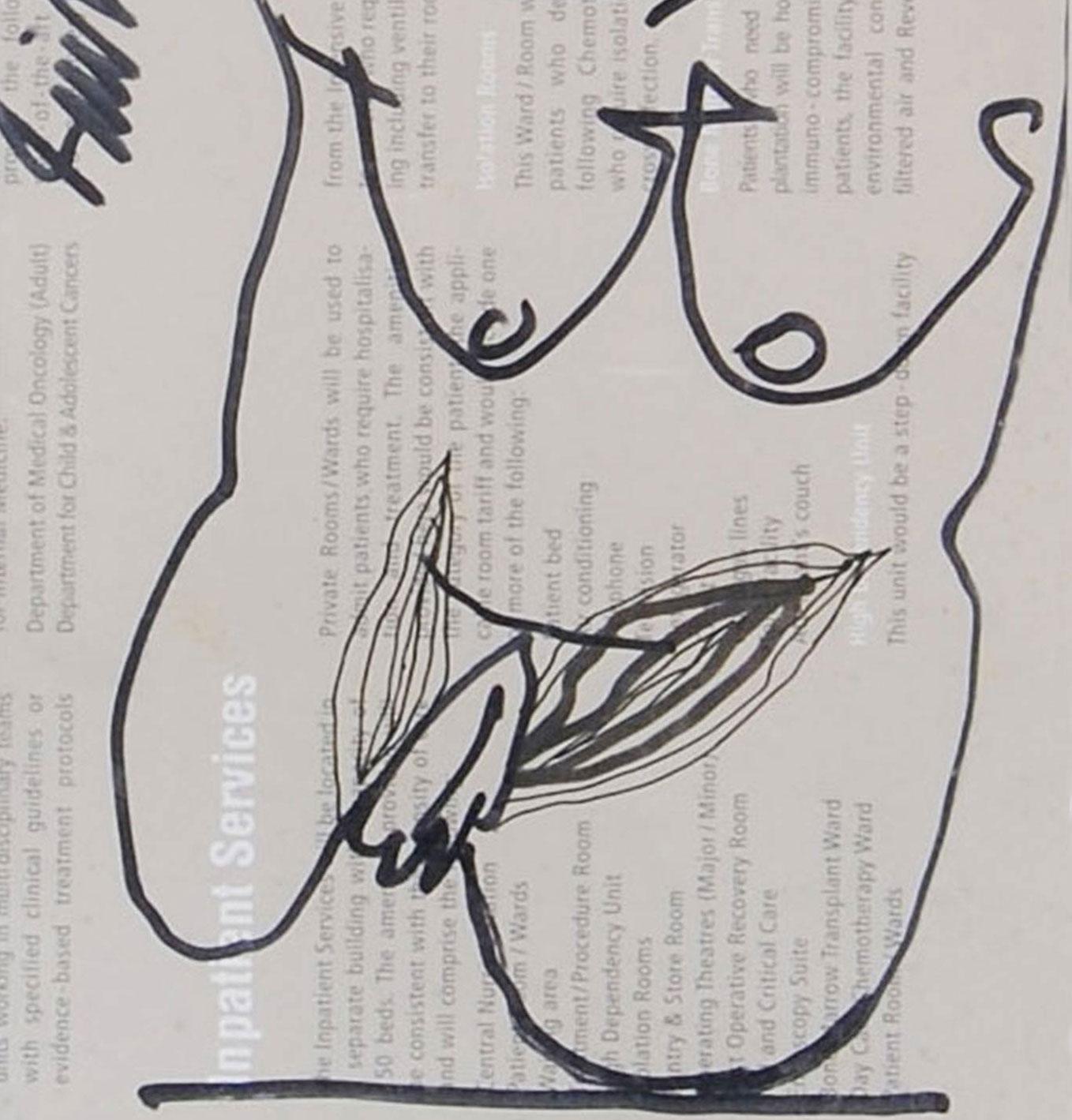 Sunil Das - Erotic Series III - 9 x 7 inches (unframed size)
Ink on Magazine Paper
Inclusive of shipment in ready to hang form.

Figures, female torsos in frontal nudity, a crouching cow and a horse and a galloping horse, profiles of human faces,