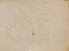 Erotic Series IV, Reversible, Nude, Pen & Ink on Paper by Sunil Das "In Stock"