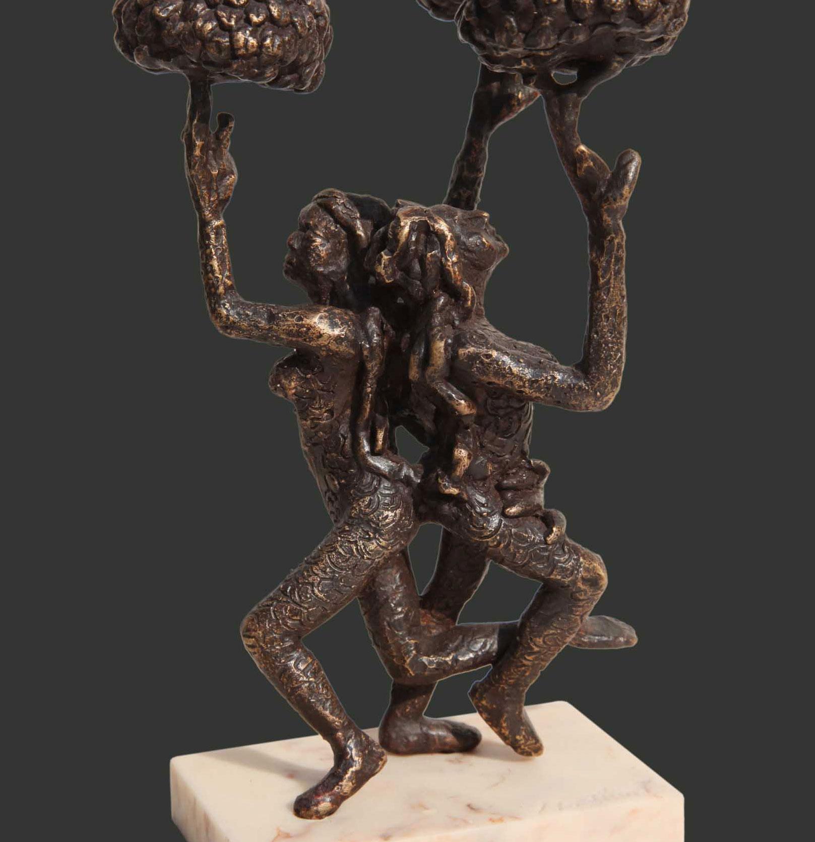 The Tree of Life, Bronze Sculpture, Brown by Indian Artist 