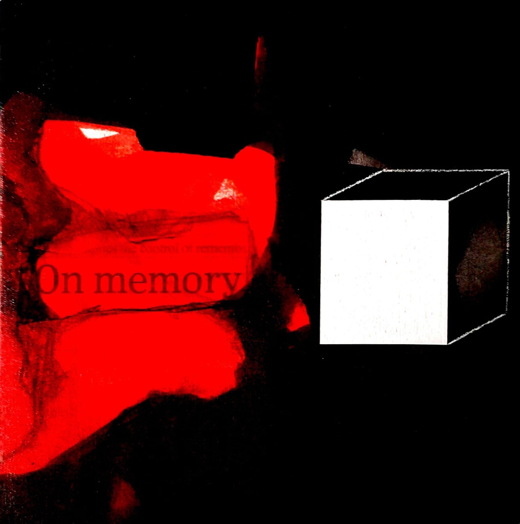Interior Painting de Rathin Kanji - Sobre la Memoria, Abstracto, Óleo Acrílico sobre Lienzo, Rojo, Negro por Artista Indio "En Stock"
