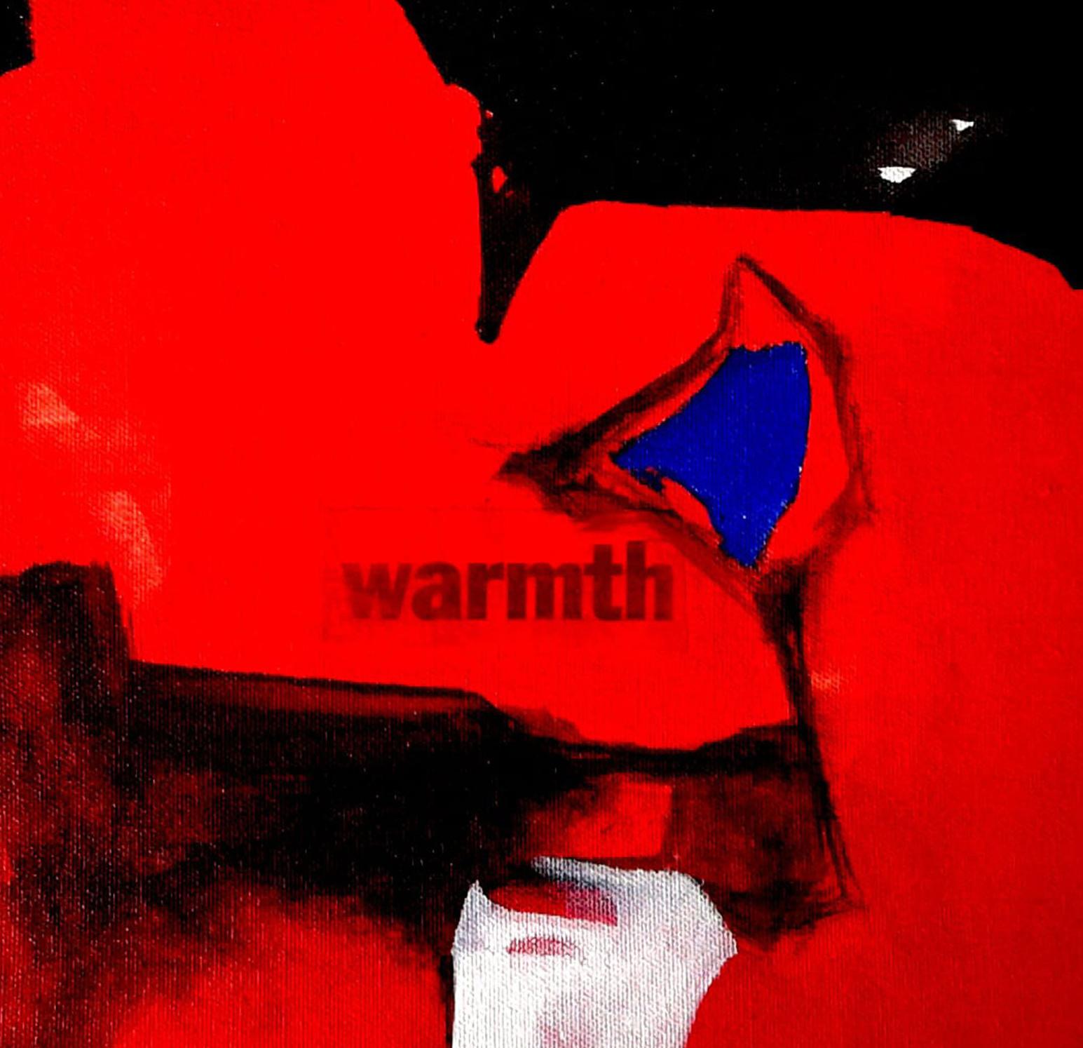 Calore, Astratto, Olio Arcilico  su Tela, Rosso, Nero, Blu, Bianco 