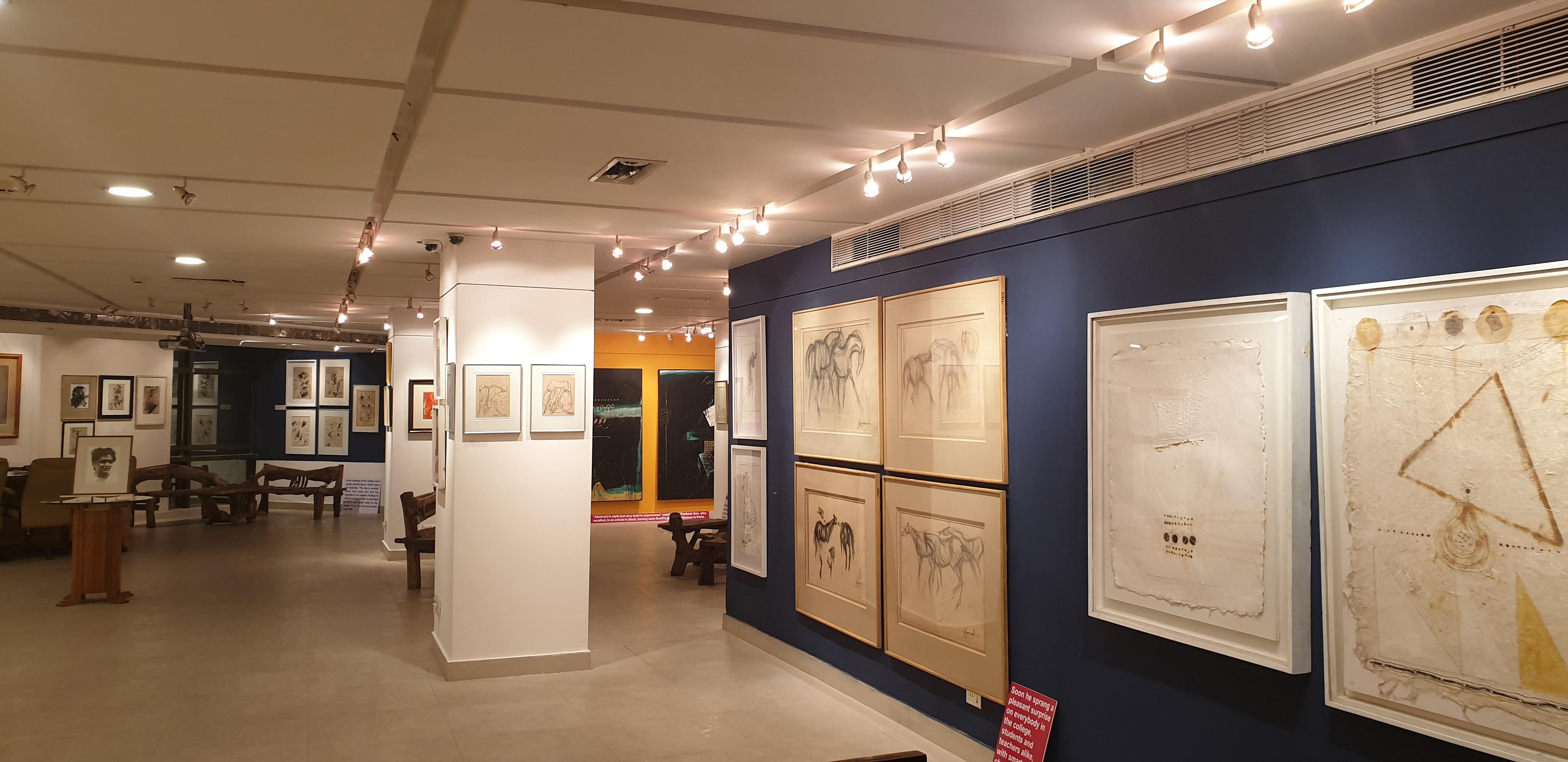 Figurativo, Inchiostro su carta dell'artista indiano moderno Sunil Das 