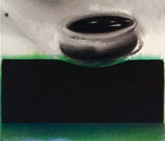 Ollas, Magma n°143, Acrílico y pigmento sobre lienzo, Negro, Verde, Gris "En Stock"