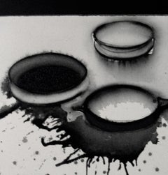 Pots- Universe, Acrylic & Pigment on Canvas, Black, White, Grey Color "In Stock"