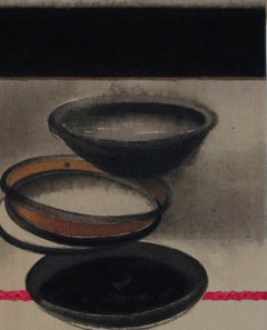 Vasi, Acrilico e Pigmento su Tela, Nero, Rosso, Grigio, Marrone "In magazzino"