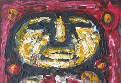 Deity, Acrylic on Acrylic Sheet, Red, Yellow by Modern Indian Artist "In Stock"