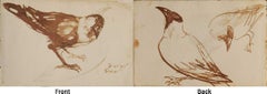 Crows Series, Watercolour on paper, Rare Art by Indian Bengal Artist "In Stock"