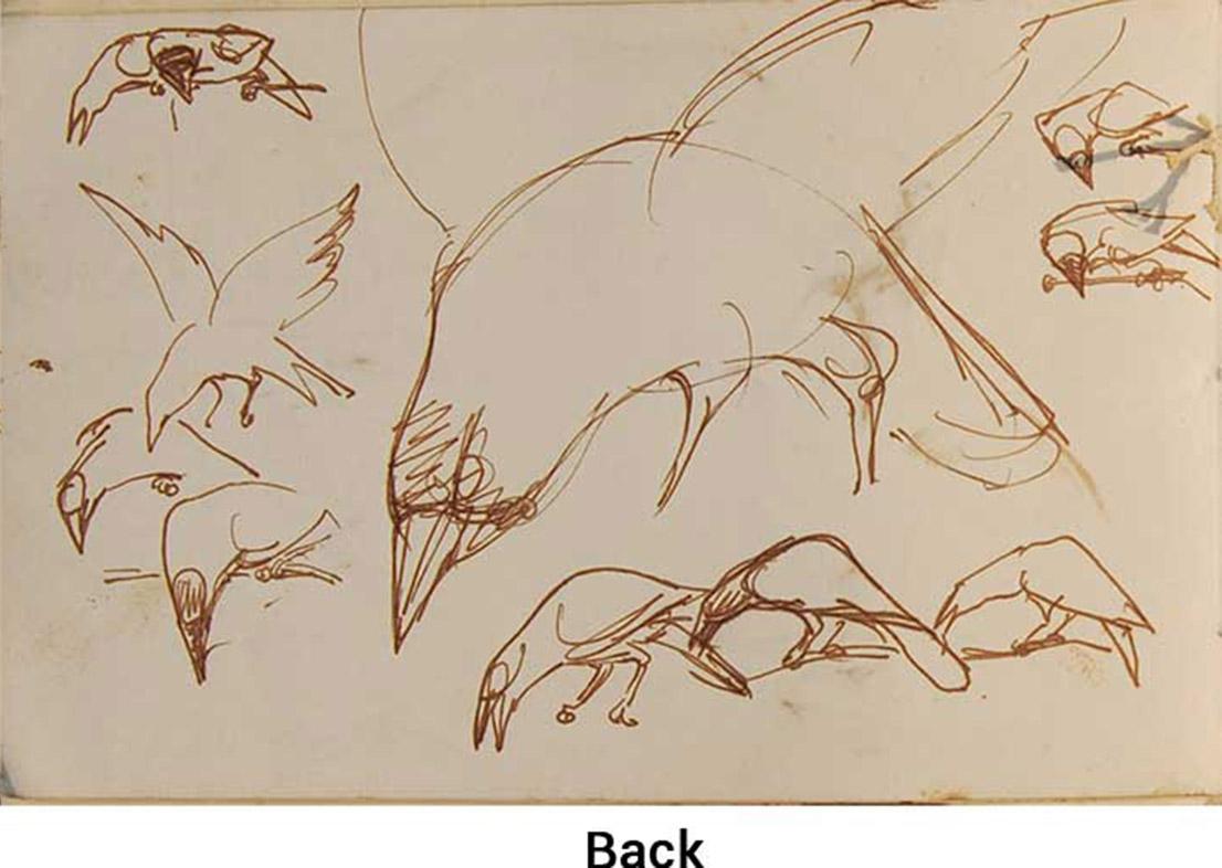 Crows-Serie, Aquarell auf Papier, seltene Kunst von indischer Künstlerin aus Bengalen, „Auf Lager“ (Romantik), Art, von Dipen Bose
