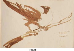 Crows Series, Watercolour on paper, Rare Art by Indian Bengal Artist "In Stock"