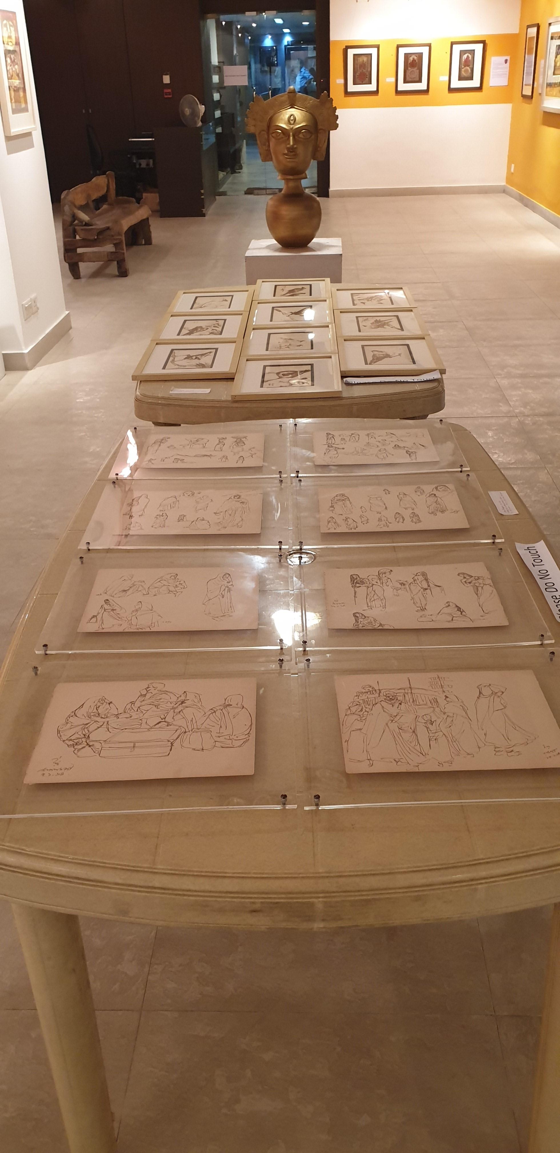 Crows Serie, Aquarell auf Papier, seltene Kunst des indischen bengalischen Künstlers „In Stock“ im Angebot 2