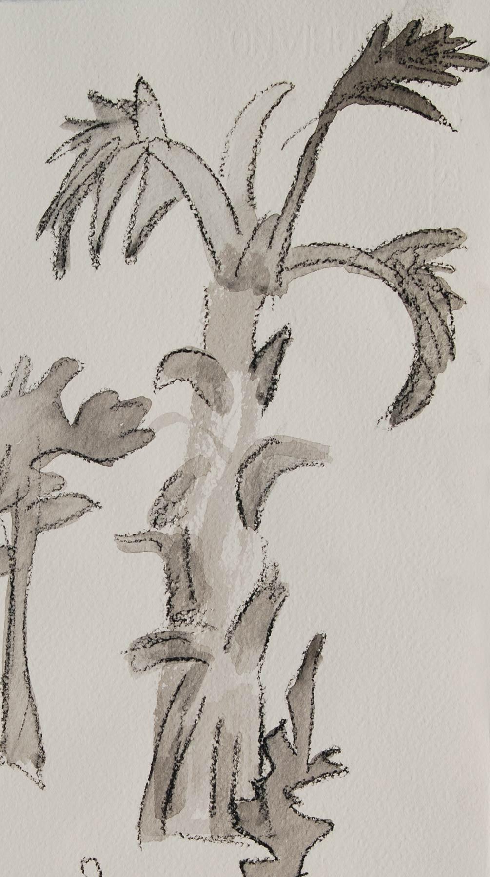 Ohne Titel, Wasch auf Papier von Padma Bhushan Künstlerin, (Set von zwei) Padma Bhushan, auf Lager (Moderne), Art, von K.G. Subramanyan