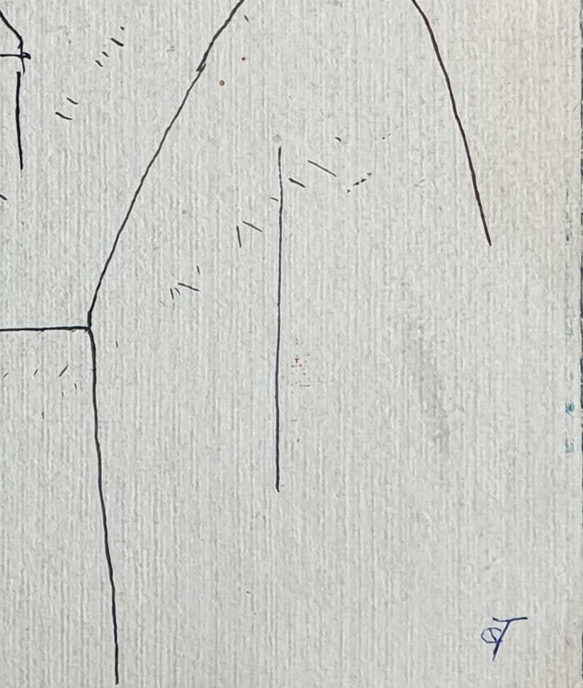 Sketch of Women, dessin, encre sur papier de l'artiste indien moderne « En stock » en vente 1