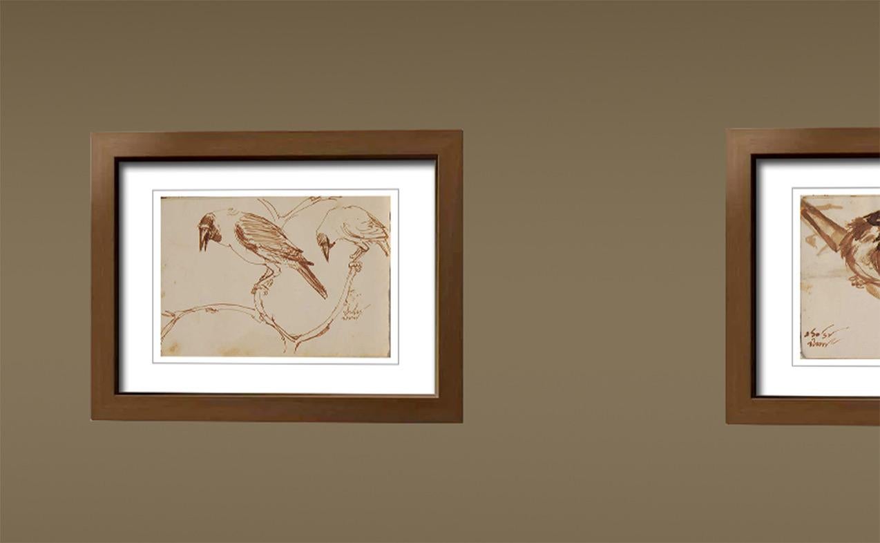 Set di quattro rari colori ad acqua da collezione dell'artista della scuola del Bengala 
Artista : Dipen Bose 
Medium : Pennello, Acquerello su carta
Dimensioni: 5 x 7,5 pollici  Dimensioni della cornice: 13 x 17,5 pollici 
Dipinti su entrambi i
